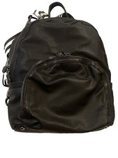 Pink Lining ~London Yummy Mummy Black Leather Changing Bag Rucksack