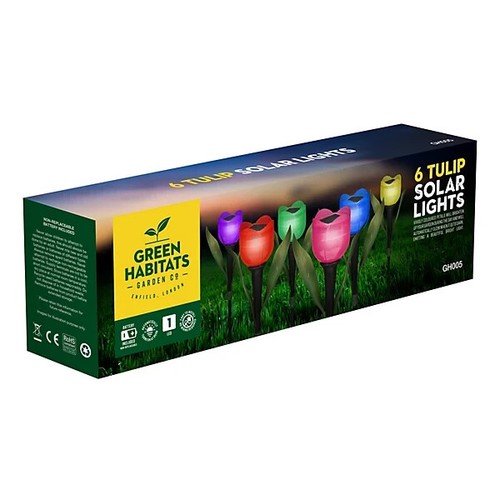 Solar lights garden - garden, tulip