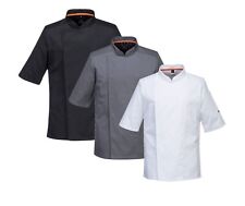 MESH PRO CHEFS FOOD KITCHEN CATERING INDUSTRY UNISEX JACKET SHORT SLEEVE UNIFORM