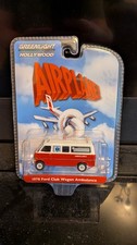 GREENLIGHT HOLLYWOOD AIRPLANE 1970 FORD CLUB WAGON AMBULANCE  like Hotwheels
