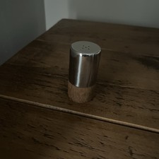 Vintage Wood & Stainless Steel Pepper Pot Shaker