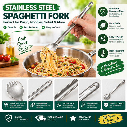 Titanium spork long handle - spork,
