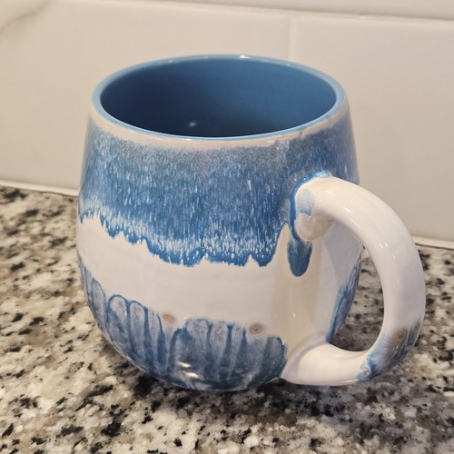 16oz pot belly coffee mug - mug, aqua