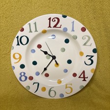 Emma Bridgewater Polka Dot Wall Plate Clock - Working - 25th Anniversary Edition