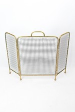 Victorian Folding Brass Fire