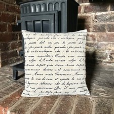 25.Handmade Shabby Chic Letters Natural LINEN Cotton Cushion Cover.Various sizes
