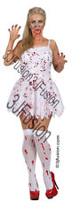Adult Ladies Zombie Bloody Bride DressHalloween Fancy Dress Costume Womens (EF) 