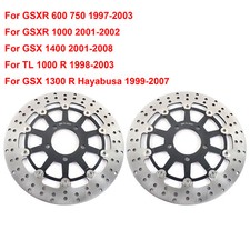 Pair Front Brake Discs For Suzuki GSXR 600 750 SRAD GSX-R 600 750 1000 GSX 1400