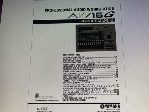 Yamaha aw16g service manual - service,