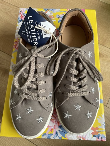 Joules leather trainers solena - joules,