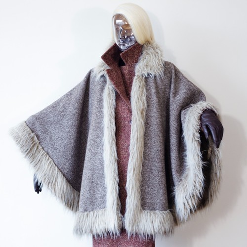 Vintage 1970s taupe - 1970s, wool