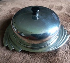 Vintage Art Deco Silver Butter