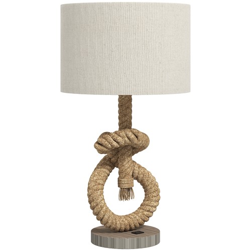 Nautical rope table - nautical, lamp