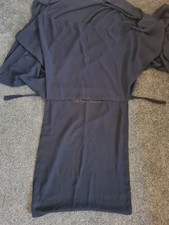 Dark Blue Muslim Women Quality Hijab 3 Layer Niqab Veil Burqa Face Cover Nikab