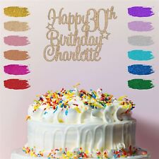 Personalised Happy Birthday Cake Topper Any Age Any Name 16 18th 21st 30th 40th