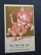 Anthropomorphic cat Holden's Ethereal Cough Syrup Infallible Cure Throat & Lung