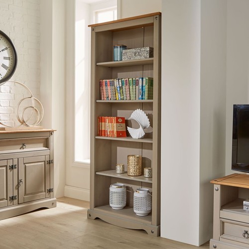 Tall pine bookcase book - bookcase,