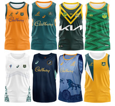 RUGBY MEN's NRL S-5XL Wallabies VEST TRAINING JERSEY 
