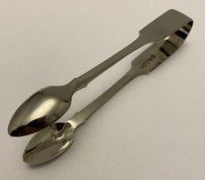 Silver plated Sugar Tongs, William Page, Birmingham.