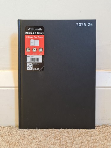 Whsmith black 2025 - black, a5