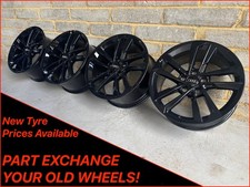 Audi 17" A3 A6 TT Genuine Gloss Black 5 Parallel Spoke Alloy Wheels 8Y0601025E