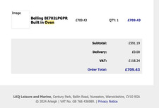 gas oven and hob - Belling