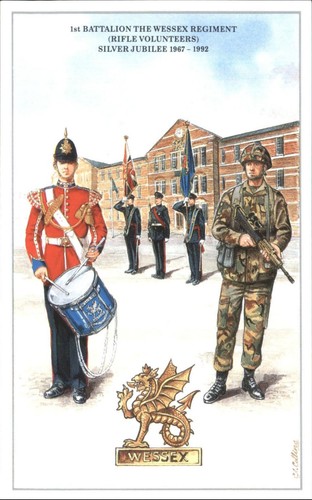 Wessex regiment postcard - wessex,