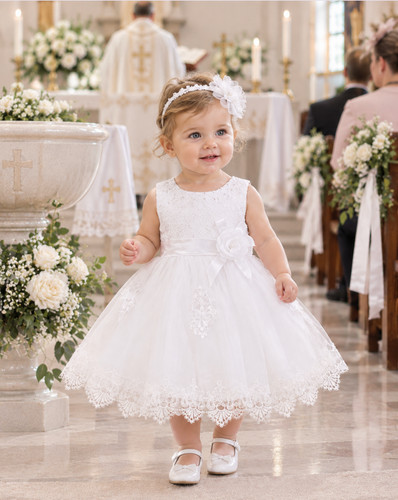Baby ivory christening gown - baby,