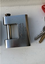 CISA 810/80 Locking Line Hardened Heavy Duty Security padlock 1 Key Exc Cond