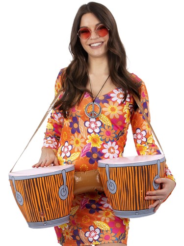 Inflatable hippie bongo drums - inflatable,