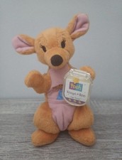 Walt Disney Mattel Winnie The Pooh Kanga+Roo Beanbag Plush 6in