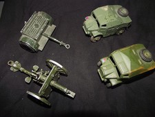 2 Dinky Quad Field Artillery Tractors  1   limber Trailer 1 gun