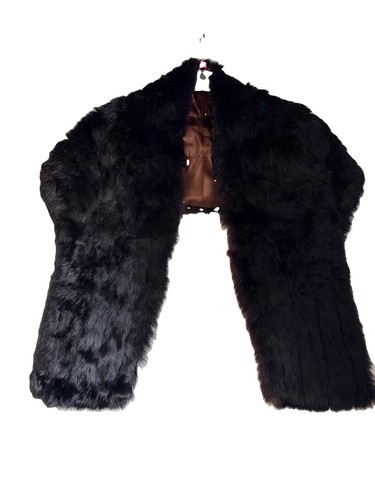 Vintage real fur black cape - vintage,