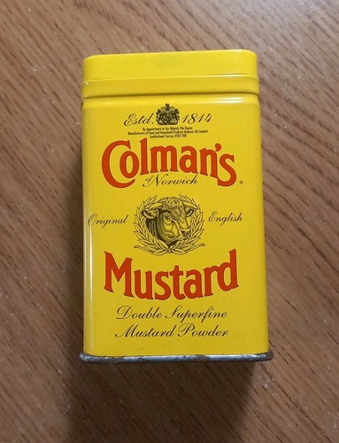 Colmans mustard tin - mustard, with