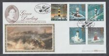 GB 1998 SG2034-8 Silk FDC Lighthouses 300th Anniv-(Grace Darling Design)
