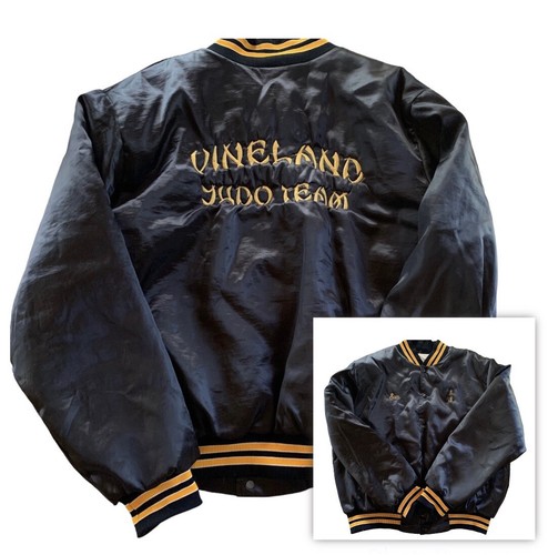 Vintage 90s black satin - satin, judo