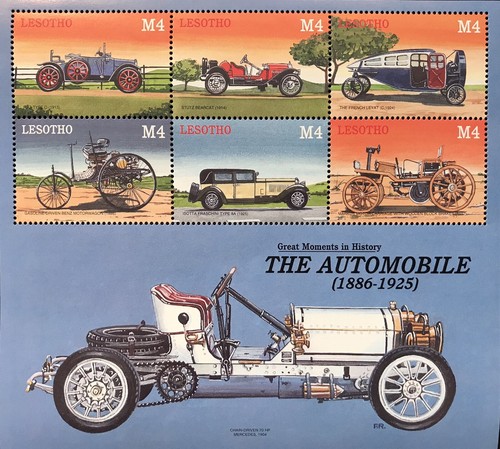 Lesotho the automobile - the, stamps