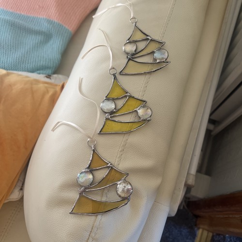 Handmade stained glass yellow