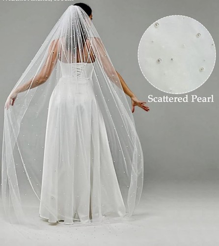 Pearl wedding bridal veil - pearl,