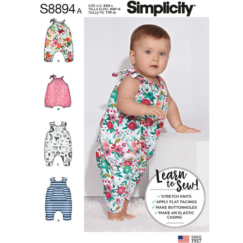 Simplicity 8894 romper babies - 8894,