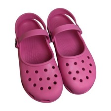 Crocs, Pink, Karin, Mary Jane Style, Streamlined Clogs, UK Size 3.