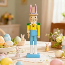 Handmade Wooden Bunny Statue