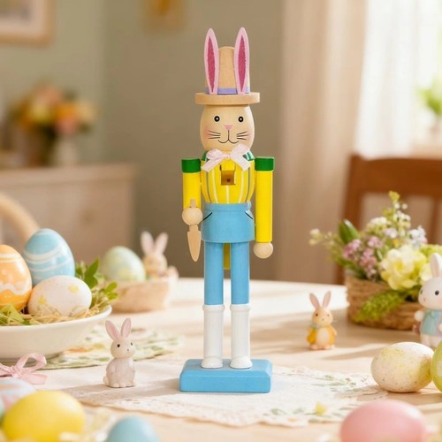 Handmade wooden bunny statue - wooden,