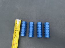OLD SCHOOL BMX SKYWAY STYLE FREESTYLE BLUE AXLE PEGS (4) MONGOOSE DECADE HARO