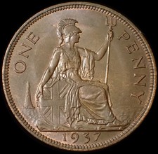 UK One Penny 1937 George VI