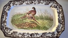 Spode Woodland Pheasant Rectangular Serving Platter Dish Plate 17.5’’ X 11.5’’