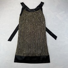 Metallic Gold Pleated Dress