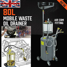 80L Waste Oil Drainer Tank Car Engine Workshop Telescopic Extractor Air Operated