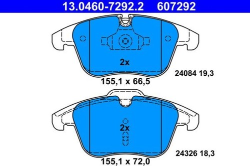 Disc brake pad - set, fits