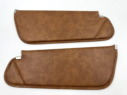 Saddle brown tan sunvisor - tan, set